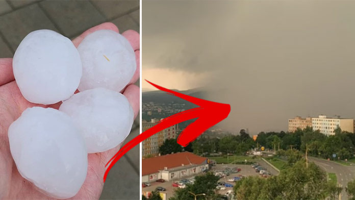 VIDEO Extrémne silná búrka na východe Slovenska: Krúpy dosahovali až 8 cm!